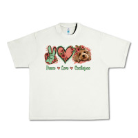 Pistachio Peace Love Cockapoo Urban Heavy Tee - Jasminsmagicworld