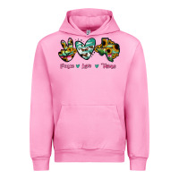 Fuchsia Pink Peace Love Texas Urban Hoodie - RanaPortraitStore