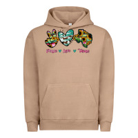 Pigment Burro Peace Love Texas Urban Hoodie - RanaPortraitStore