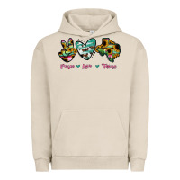 Pigment French Oak Peace Love Texas Urban Hoodie - RanaPortraitStore