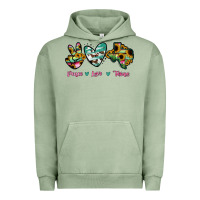 Pigment Oil Green Peace Love Texas Urban Hoodie - RanaPortraitStore