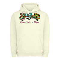 Pigment Pistachio Peace Love Texas Urban Hoodie - RanaPortraitStore
