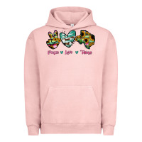 Pigment Salmon Peace Love Texas Urban Hoodie - RanaPortraitStore