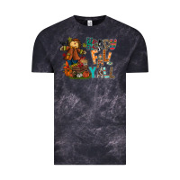 Cloud Black happy fall y all Vintage Tee - CowhideDigitalArt