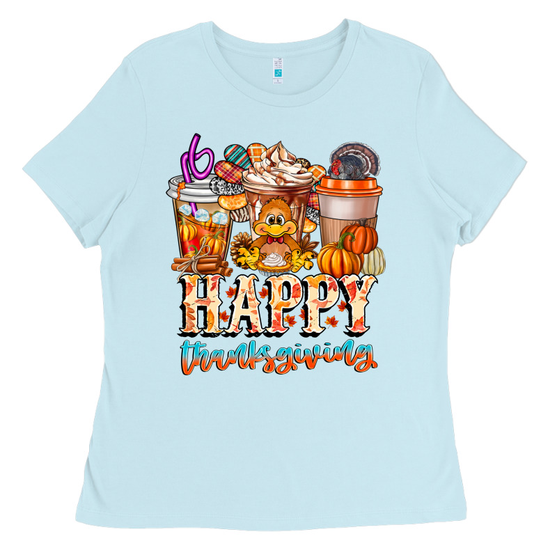 Happy Thanksgiving Ladies Tee by CowhideDigitalArt | Teevron