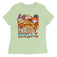 Matcha happy thanksgiving Ladies Tee - CowhideDigitalArt