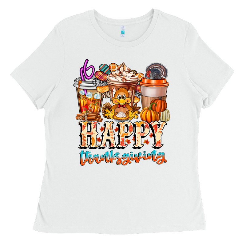 Happy Thanksgiving Ladies Tee by CowhideDigitalArt | Teevron