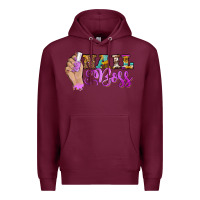 Burgundy nail boss Premium Hoodie - BarkalooDesign