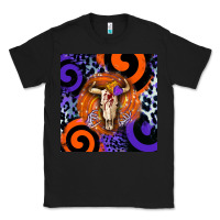 Black halloween bull skull Classic Tee - BarkalooDesign