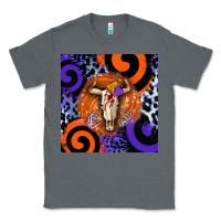 Charcoal Heather halloween bull skull Classic Tee - BarkalooDesign
