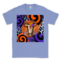 Colony Blue halloween bull skull Classic Tee - BarkalooDesign