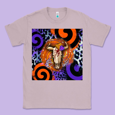 Halloween Bull Skull Classic Tee Designed By Barkaloodesign