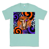 Seafoam halloween bull skull Classic Tee - BarkalooDesign