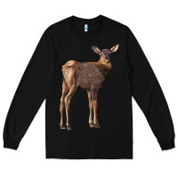 Black elk fawn deer Long Sleeve Tee - LillyAllenDesigns