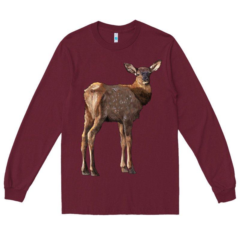 Elk Fawn Deer Long Sleeve Tee by LillyAllenDesigns | Teevron