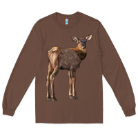 Chestnut elk fawn deer Long Sleeve Tee - LillyAllenDesigns