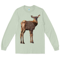 Matcha elk fawn deer Long Sleeve Tee - LillyAllenDesigns