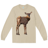 Mushroom elk fawn deer Long Sleeve Tee - LillyAllenDesigns