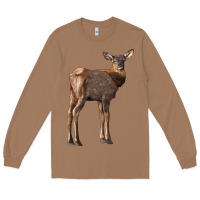 Toasted Coconut elk fawn deer Long Sleeve Tee - LillyAllenDesigns