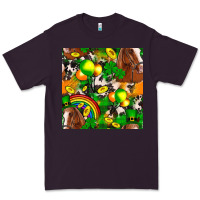 Plum St. Patrick's Day Horse With Balloons Premium Tee - FaDigitalArtStudio