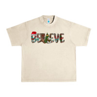 Sandshell Believe Christmas Urban Heavy Tee - CowhideDigitalArt