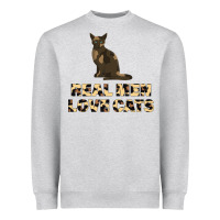 Heather Grey Real Men Love Cats Heavyweight Sweatshirt - Bettercallsaul