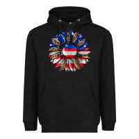 Black american flag leopard Heavyweight Hoodie - RanaPortraitStore