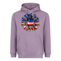 Lavender american flag leopard Heavyweight Hoodie - RanaPortraitStore