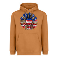 Meerkat american flag leopard Heavyweight Hoodie - RanaPortraitStore