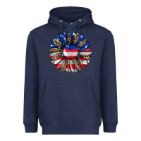 Navy american flag leopard Heavyweight Hoodie - RanaPortraitStore