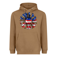 Toasted Coconut american flag leopard Heavyweight Hoodie - RanaPortraitStore