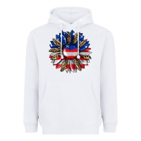 White american flag leopard Heavyweight Hoodie - RanaPortraitStore