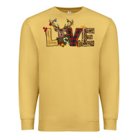 Antique Gold christmas reindeer love Premium Sweatshirt - RanaPortraitStore