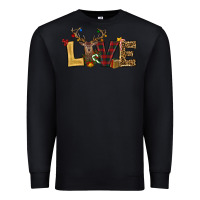 Black christmas reindeer love Premium Sweatshirt - RanaPortraitStore