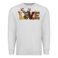 Dove Grey christmas reindeer love Premium Sweatshirt - RanaPortraitStore