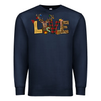 Navy christmas reindeer love Premium Sweatshirt - RanaPortraitStore