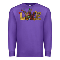 Purple christmas reindeer love Premium Sweatshirt - RanaPortraitStore