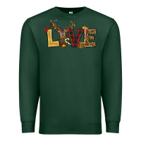 Sports Green christmas reindeer love Premium Sweatshirt - RanaPortraitStore
