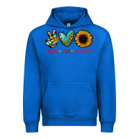 Cobalt Peace Love Sunshine Urban Hoodie - RanaPortraitStore