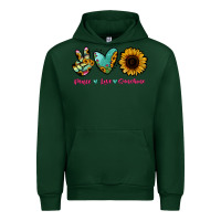 Forest Green Peace Love Sunshine Urban Hoodie - RanaPortraitStore