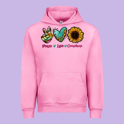 Peace Love Sunshine Urban Hoodie Designed By Ranaportraitstore