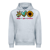 Heather Grey Peace Love Sunshine Urban Hoodie - RanaPortraitStore