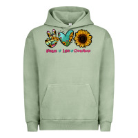Pigment Oil Green Peace Love Sunshine Urban Hoodie - RanaPortraitStore