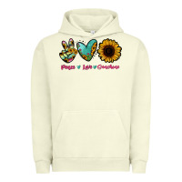 Pigment Pistachio Peace Love Sunshine Urban Hoodie - RanaPortraitStore