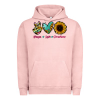 Pigment Salmon Peace Love Sunshine Urban Hoodie - RanaPortraitStore