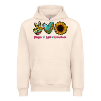 Sandshell Peace Love Sunshine Urban Hoodie - RanaPortraitStore