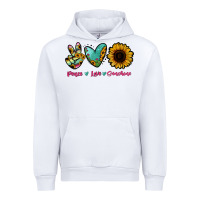 White Peace Love Sunshine Urban Hoodie - RanaPortraitStore