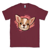Burgundy chihuahua pink glitter Classic Tee - Jasminsmagicworld