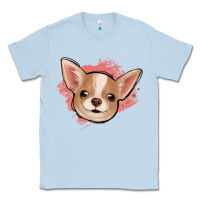 Dusty Blue chihuahua pink glitter Classic Tee - Jasminsmagicworld