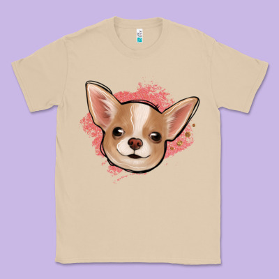 Chihuahua Pink Glitter Classic Tee Designed By Jasminsmagicworld
